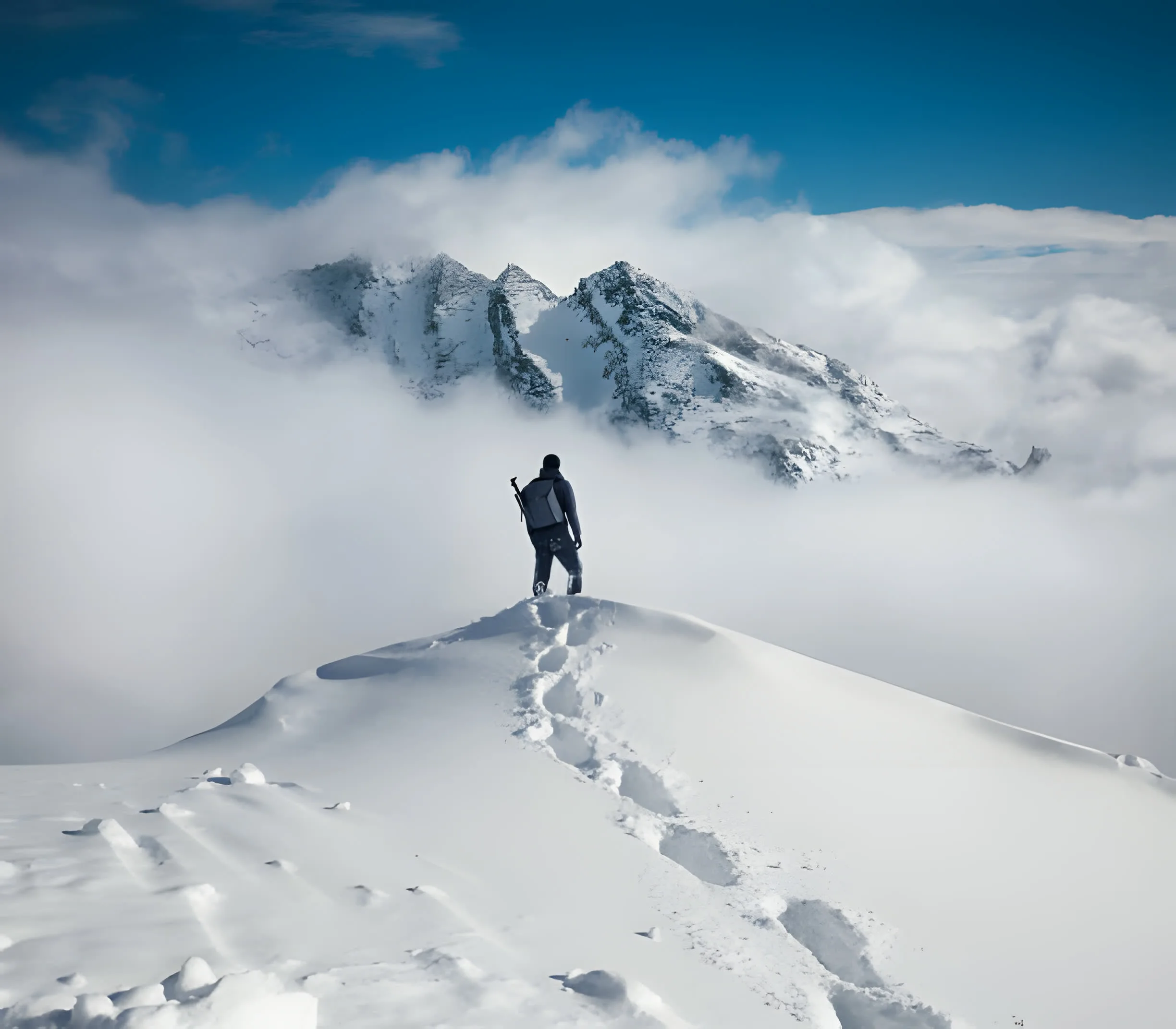 Mardi Himal ridge climbing toward High Camp