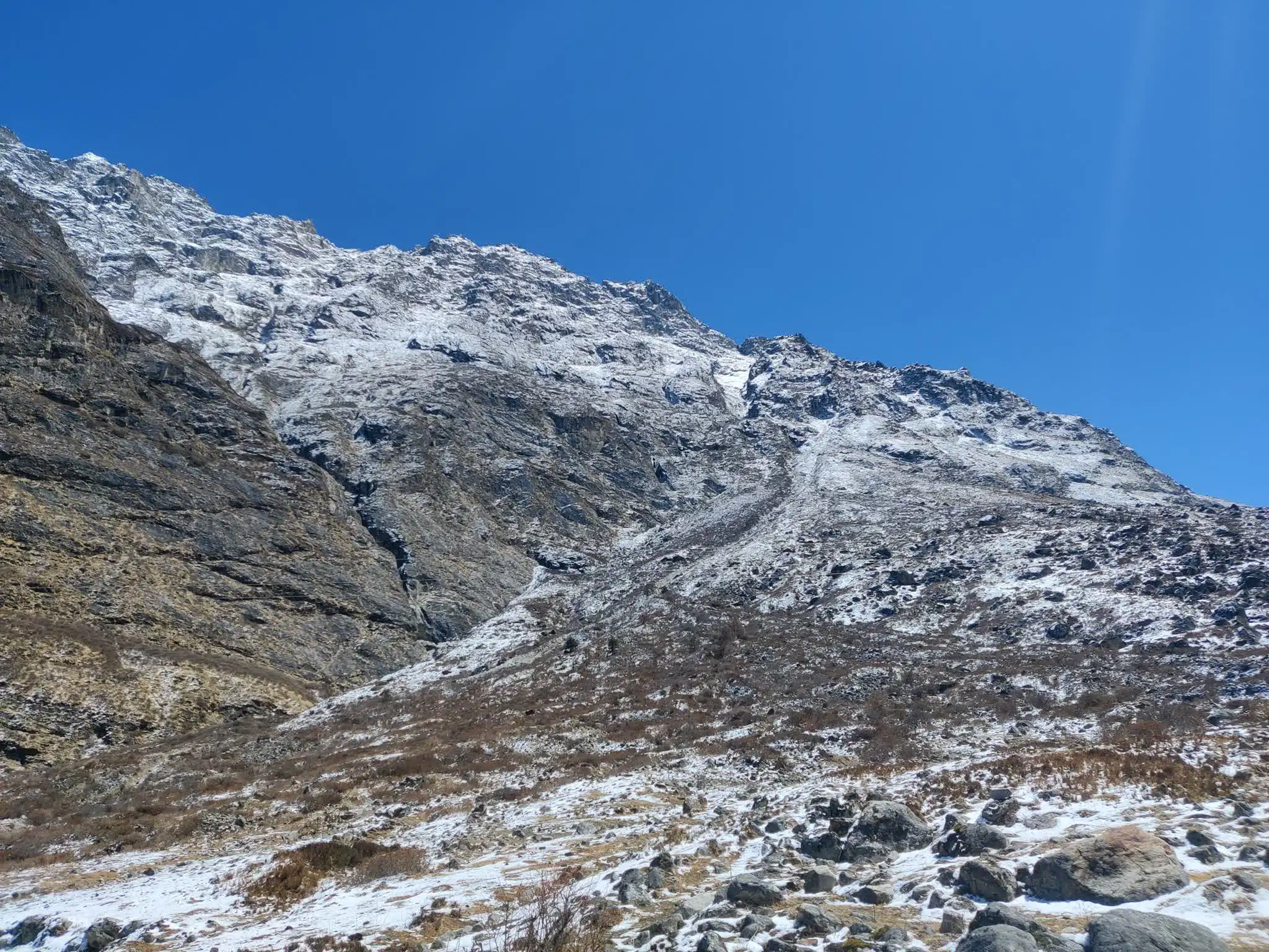Machhapuchhre seen from the Mardi Himal ridge in the Annapurna region