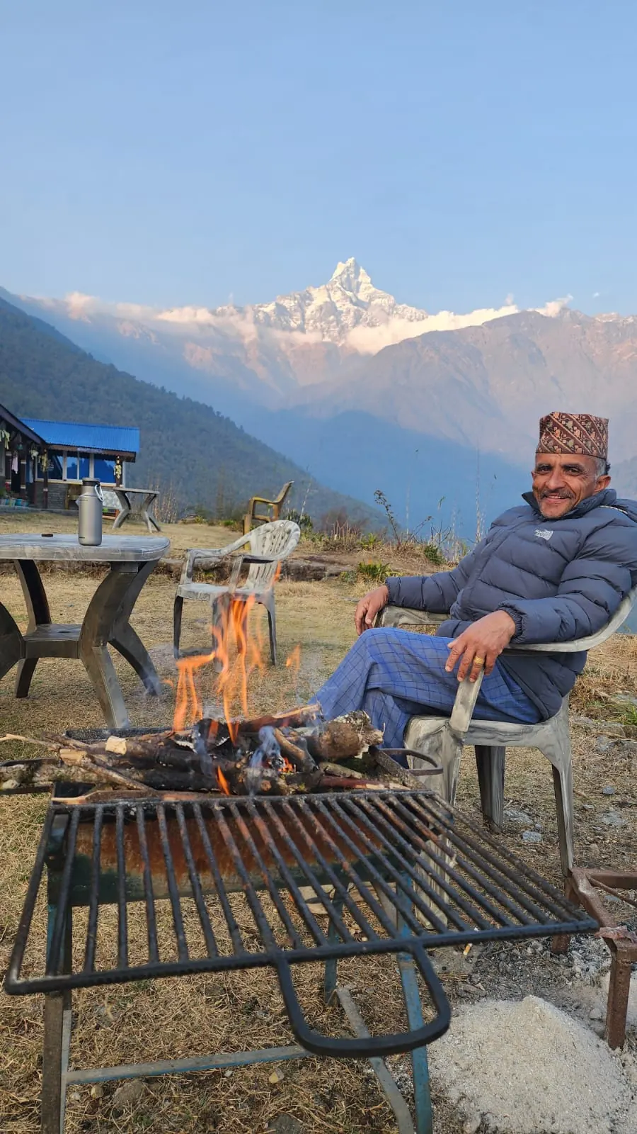 Sidhing on the Mardi Himal trek, day 5